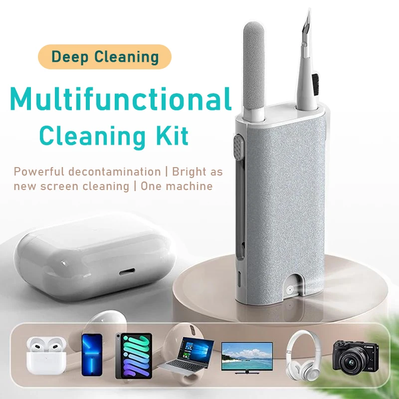 Multifunctional Headphone Cleaning Pen Kit for iPhone Airpods Cleaning Kit Apple iPhone PC Screen Integrated Cleaning Brush Kit