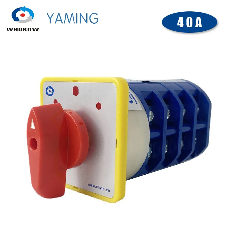 Factory Wholesale LW5D-40/4 Rotary Cam Changeover Switch 40A 16 Terminals 3 Positions 4 Poles Reversing Selector