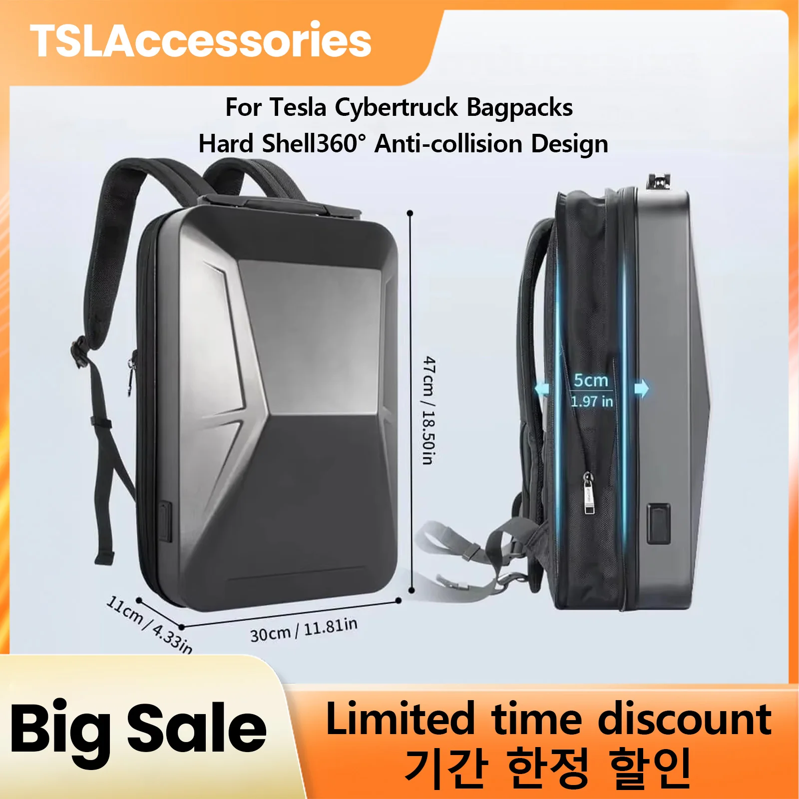 

Multifunctional Hard Shell Backpack for Tesla Cyber-shaped Bagpacks Laptop USB Charging Mochila Inteligente Theft Outdoor Bag