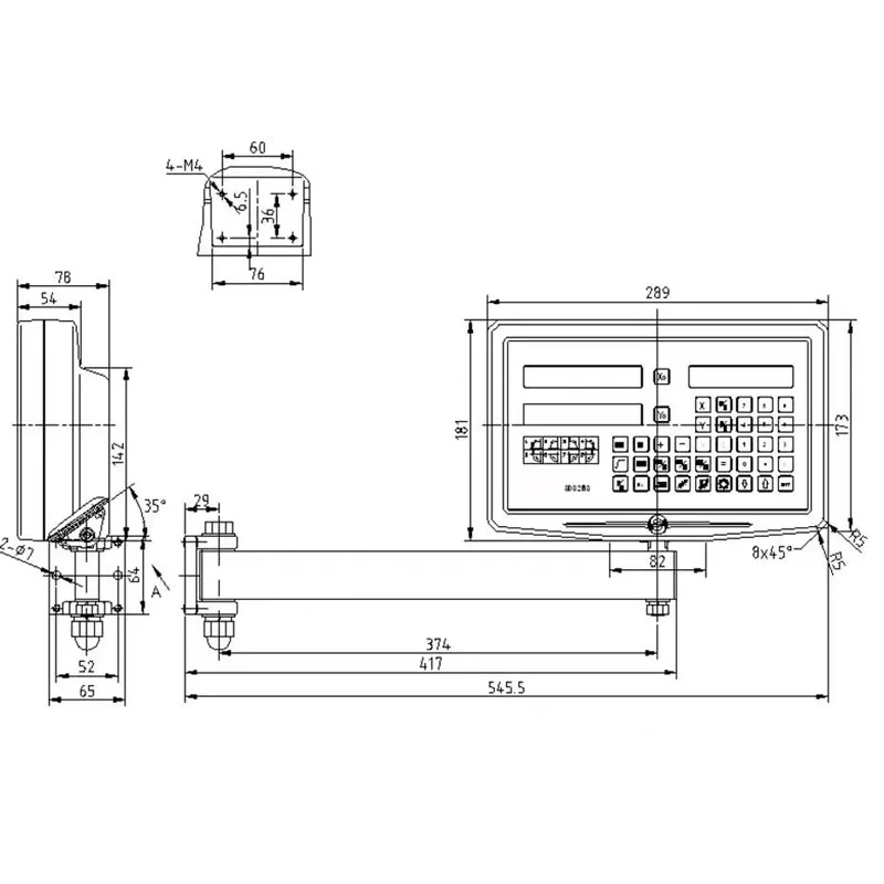 YHSINO 3 Axis SDS2-3MS Grating CNC Digital Readout Display DRO SDS3MS Lathe Milling Machine Counter