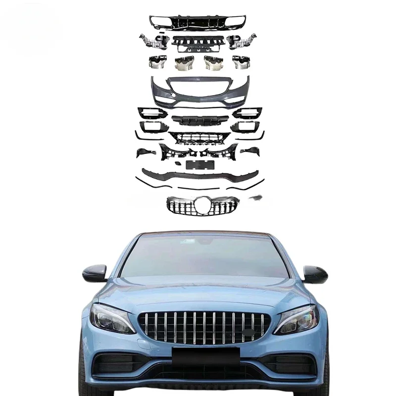 

Wholesale Car bumper For Mercedes W205 C-class C43 AMG upgrade C63 amg bodykit 63 amg rear diffuser tips front bumper