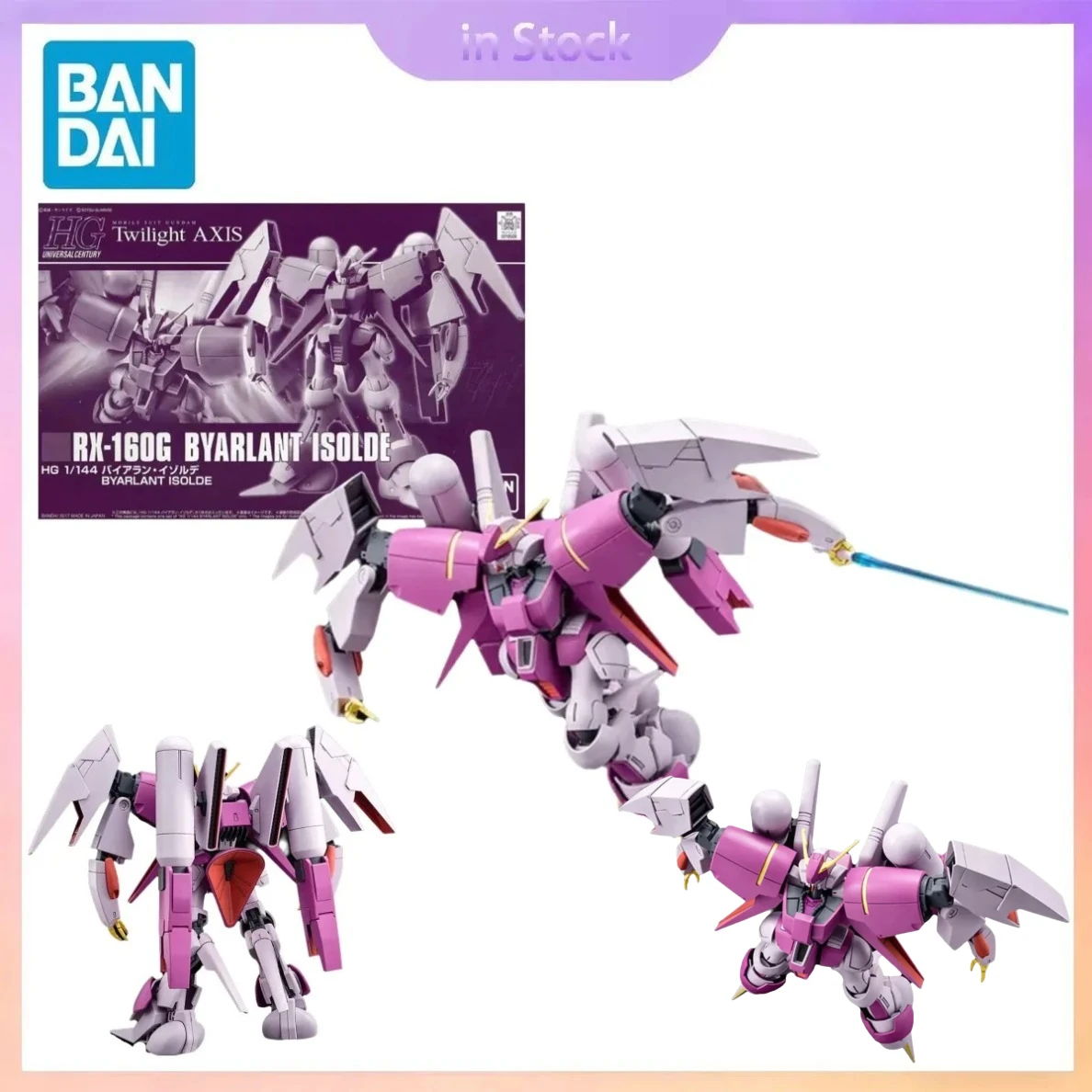 

In Stock Original Bandai Genuine HGUC 1/144 RX-160G Byarlant Isolde Gundam Anime Collection Action Figure Model Kits Toys Gifts