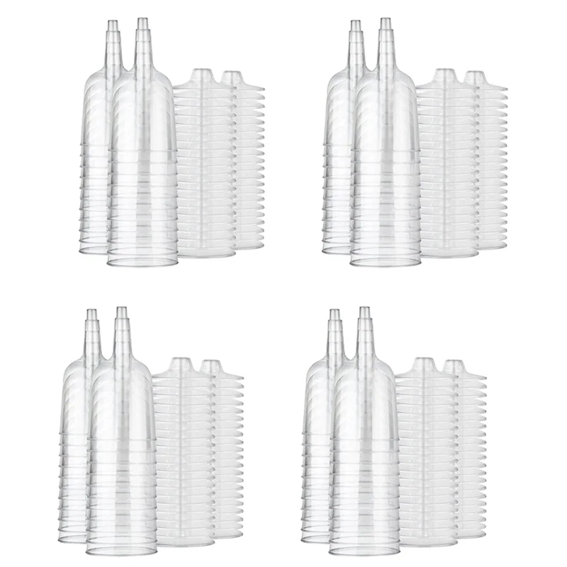 

Clear Plastic Wine Glass Recyclable - Shatterproof Wine Goblet - Disposable & Reusable Cups For Champagne, Dessert 80Pcs-B09B