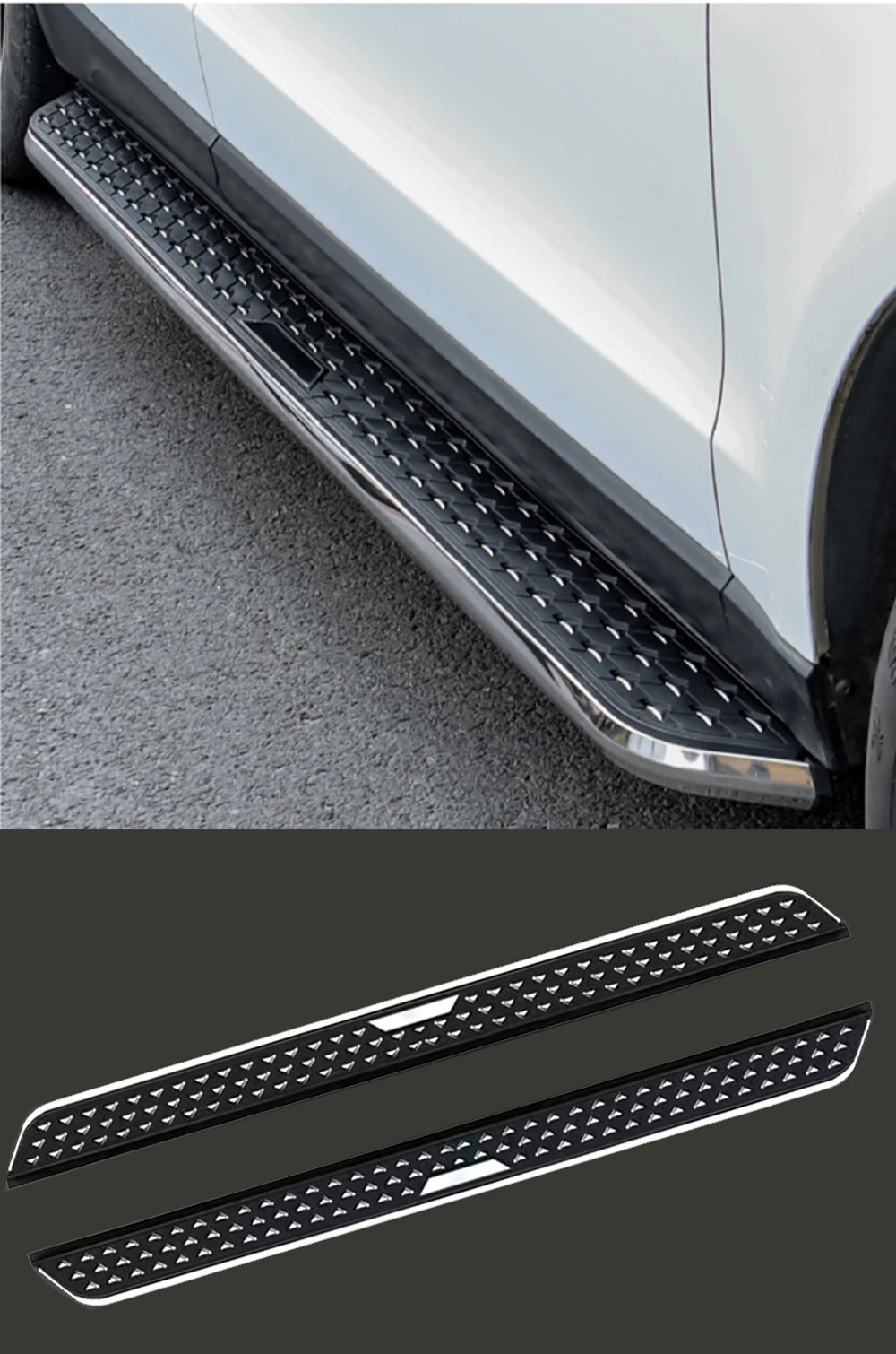 2 قطعة مناسبة لكيا EV6 2022-2025 لوحات الجري خطوات جانبية Nerf بار الفولاذ المقاوم للصدأ MTX