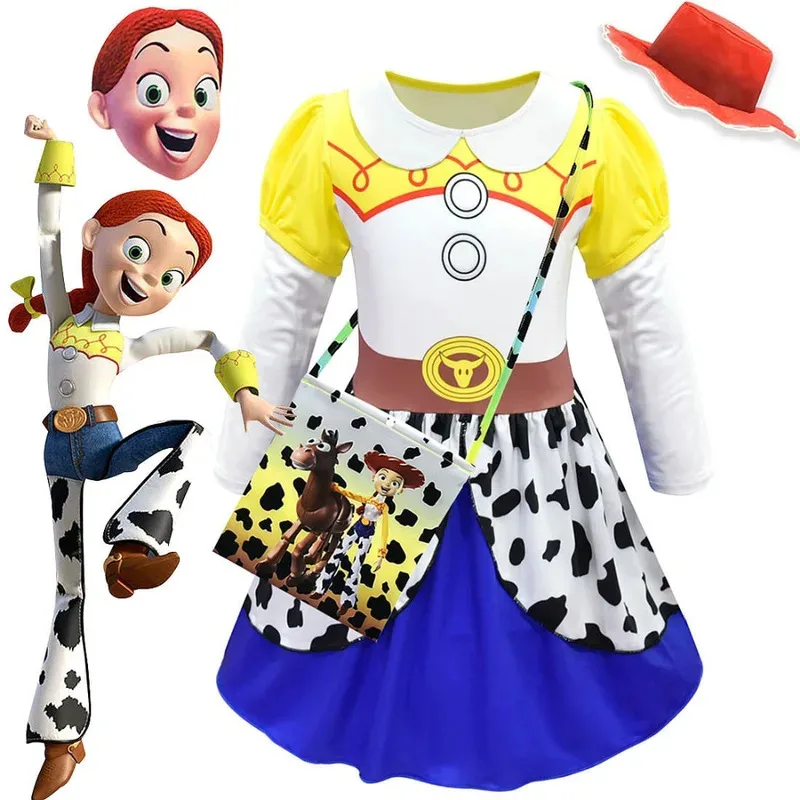 

Lightyear Dress Jessie Girls Cartoon Cow Frocks Halloween Clothes Party Toy Vestidos Cosplay Kids Birthday Wedding Costume