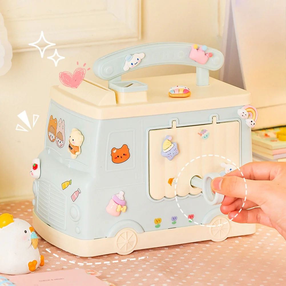 

Cute Cartoon Car Saving Bank Exquisite Design Durable Household Coin Container for Kids Room Decor Money Accessory Storage Box