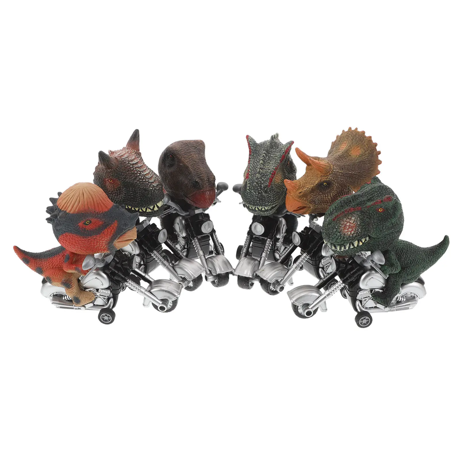 

Набор из 6 машинок-динозавров на фрикционном приводе для детей, для игр в помещении и на улице, машинки-динозавры для катания