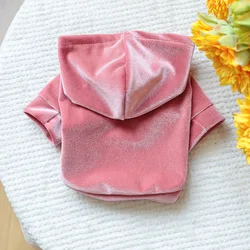 Dog Hoodie Clothes Winter Solid Pet Clothing Sweater for Small Dogs York Puppy Sport Shirt Costume Gray Blue Pet Sweatshirt