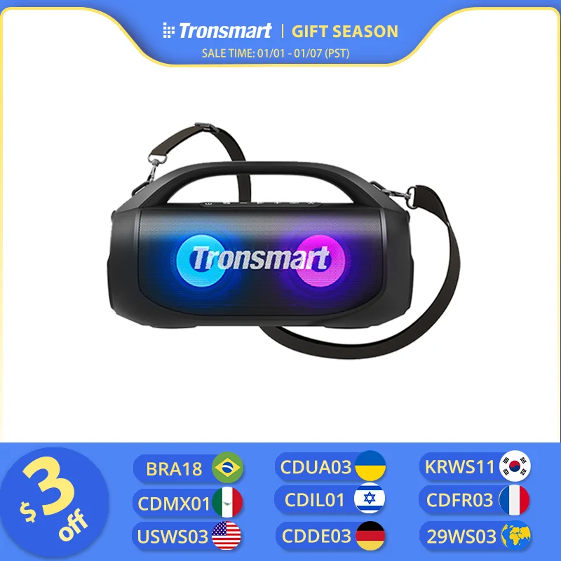 Tronsmart Bang SE Speaker Powerful Portable Speaker with Bluetooth 5.3, Portable Handle, 24-Hour Playtime, for Party, Camping