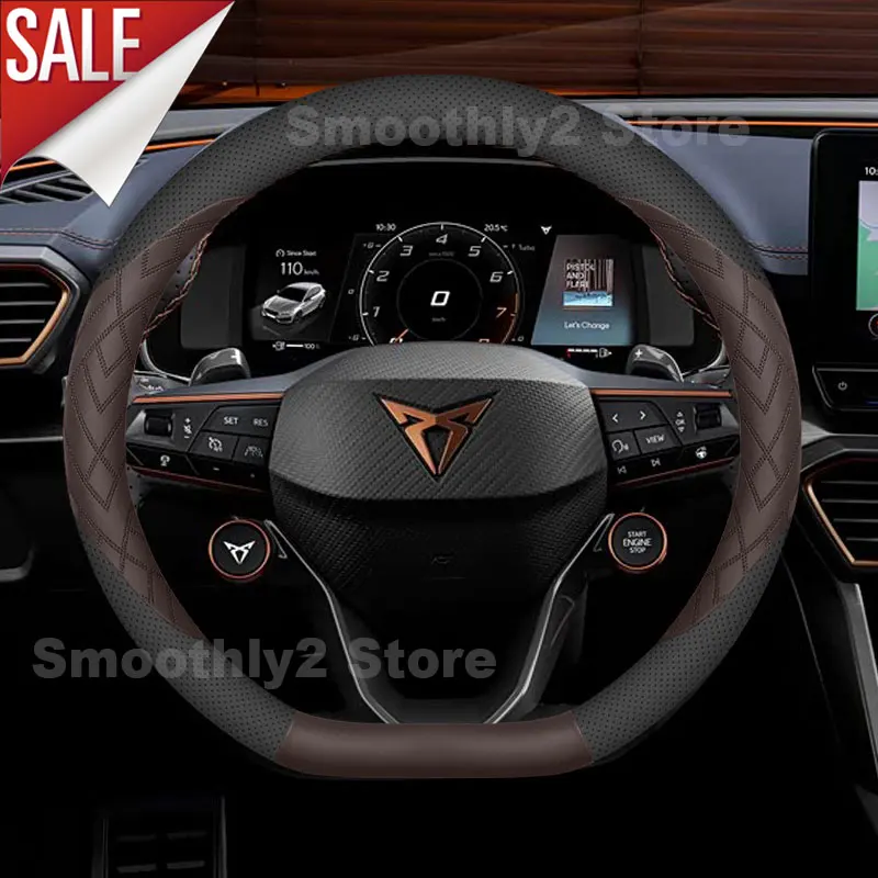 Car Steering Wheel Cover For Cupra Leon Terramar Formentor 2024 2025 2026 Non-slip Auto Steering Wheel Cupra Leon Accessories