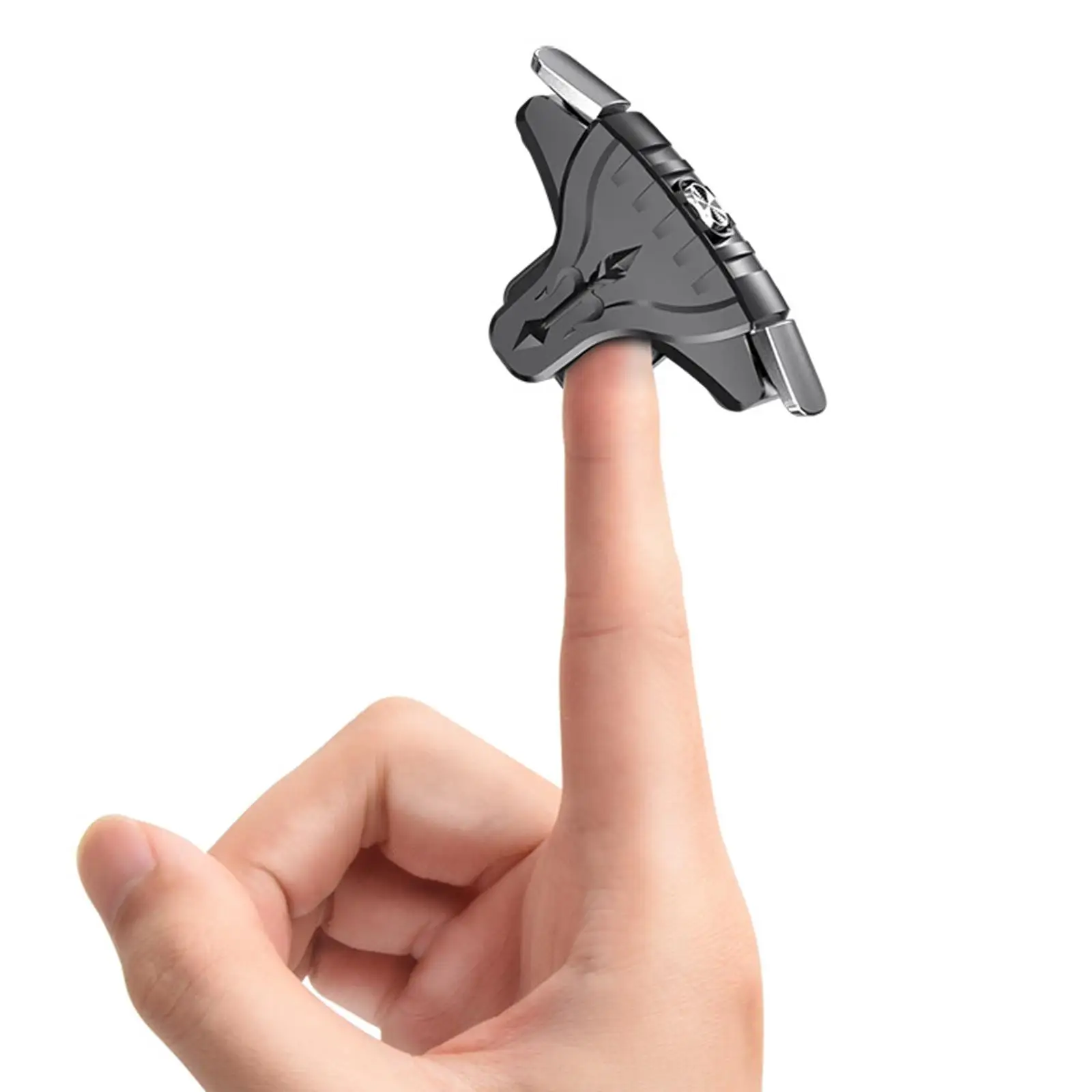 Mobile Game Controller 4 Finger Linkage Sensitive Triggers for Cell Phone Gamepad with Metal Alloy Buttons
