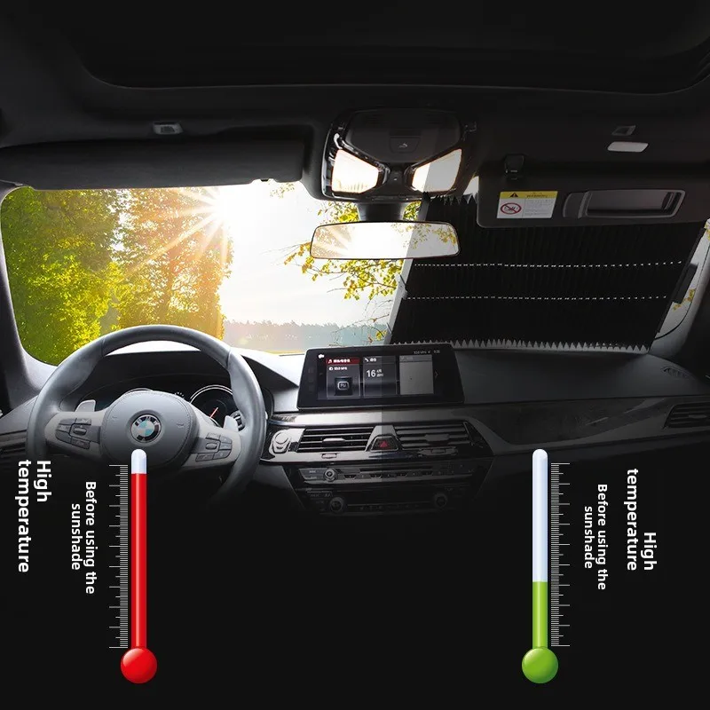 Car sunscreen sunshade heat insulation sunshade front windshield