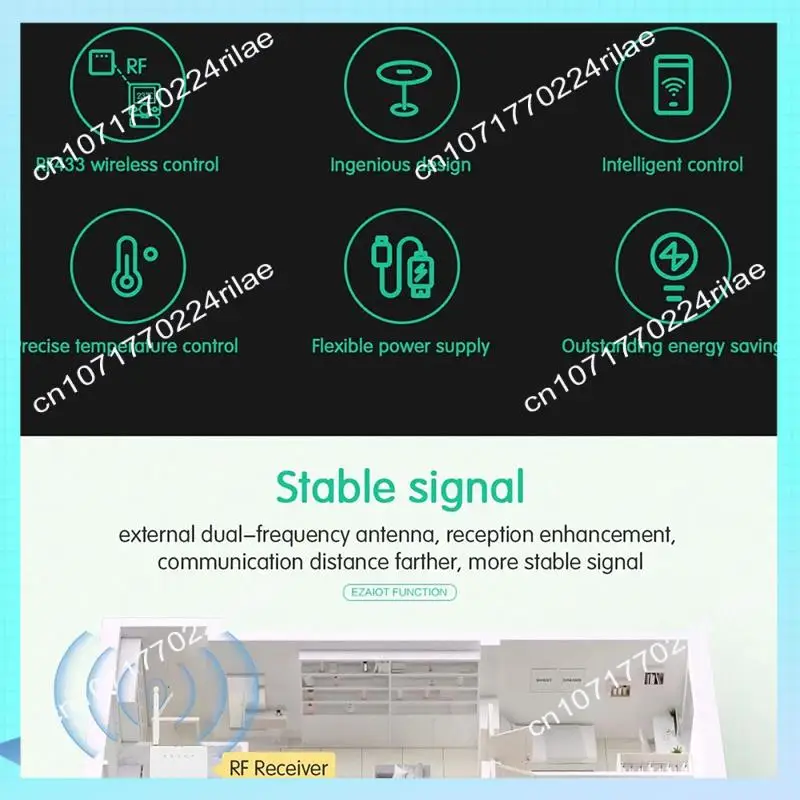 

A17Z Smart RF433 Беспроводной термостат Wi-Fi Программируемый регулятор температуры для комнатного газового котла и голоса Alexa (T7W) Простая установка