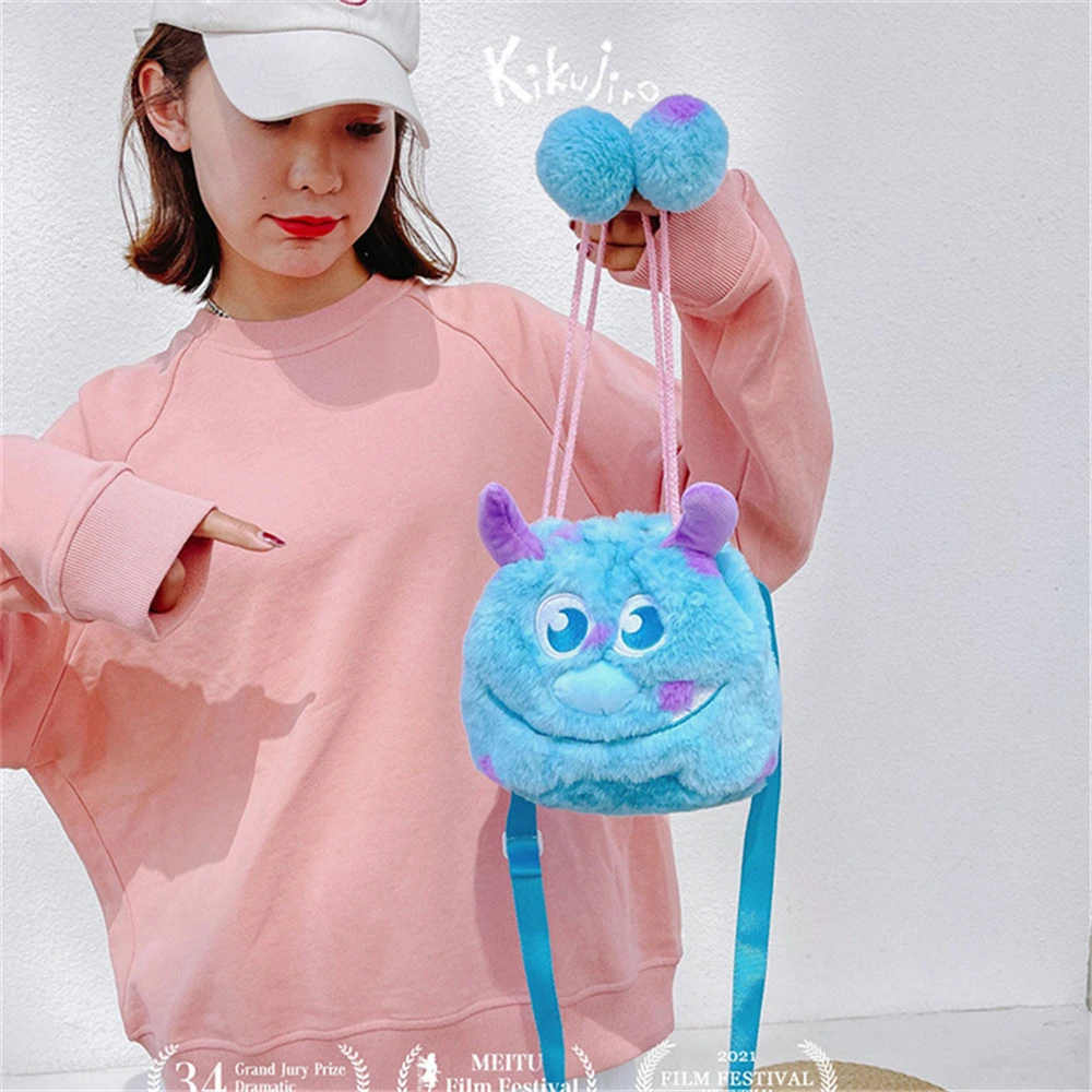 

Monsters Inc Monsters University James P. Sullivan Plush Backpack Cartoon Handbag Cosplay Adult Unisex Costumes Accessories