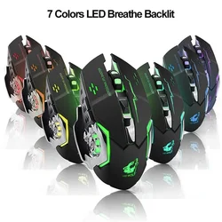 Free Wolf X8 Wireless Mouse Charging Gaming Mouse Mute Backlit Mechanical Ergonomic Optical Computer Accessories for Pc Laptop