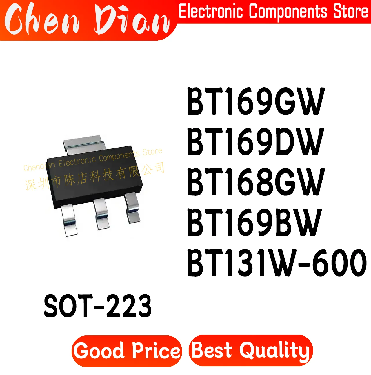 

BT169GW BT169DW BT168GW BT169BW BT131W-600 Brand New Thyristor SOT-223