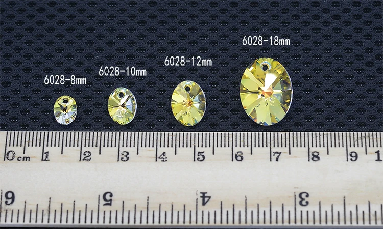Original Crystals from Austria 6028 Oval Pendant Loose Rhinestone for Necklace DIY Jewelry Making Home Decoration