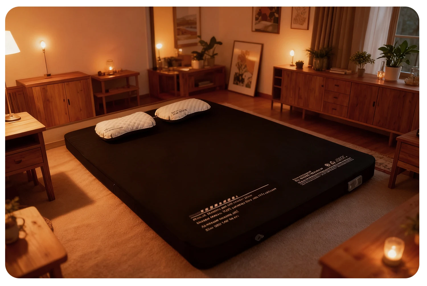 Neue, verdickte Schaumstoffmatte, tragbare Outdoor-Matratze, mit integrierter Luftpumpe zum Aufblasen und Ablassen von Luft, selbstaufblasende Matratze – Detail 12