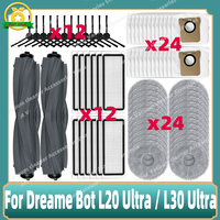 Fit For Dreame Bot L20 Ultra / L30 Ultra / X20 Pro Supplies Accessories Main Side Brush Mop Cloths Hepa Filter Dust Bags Parts