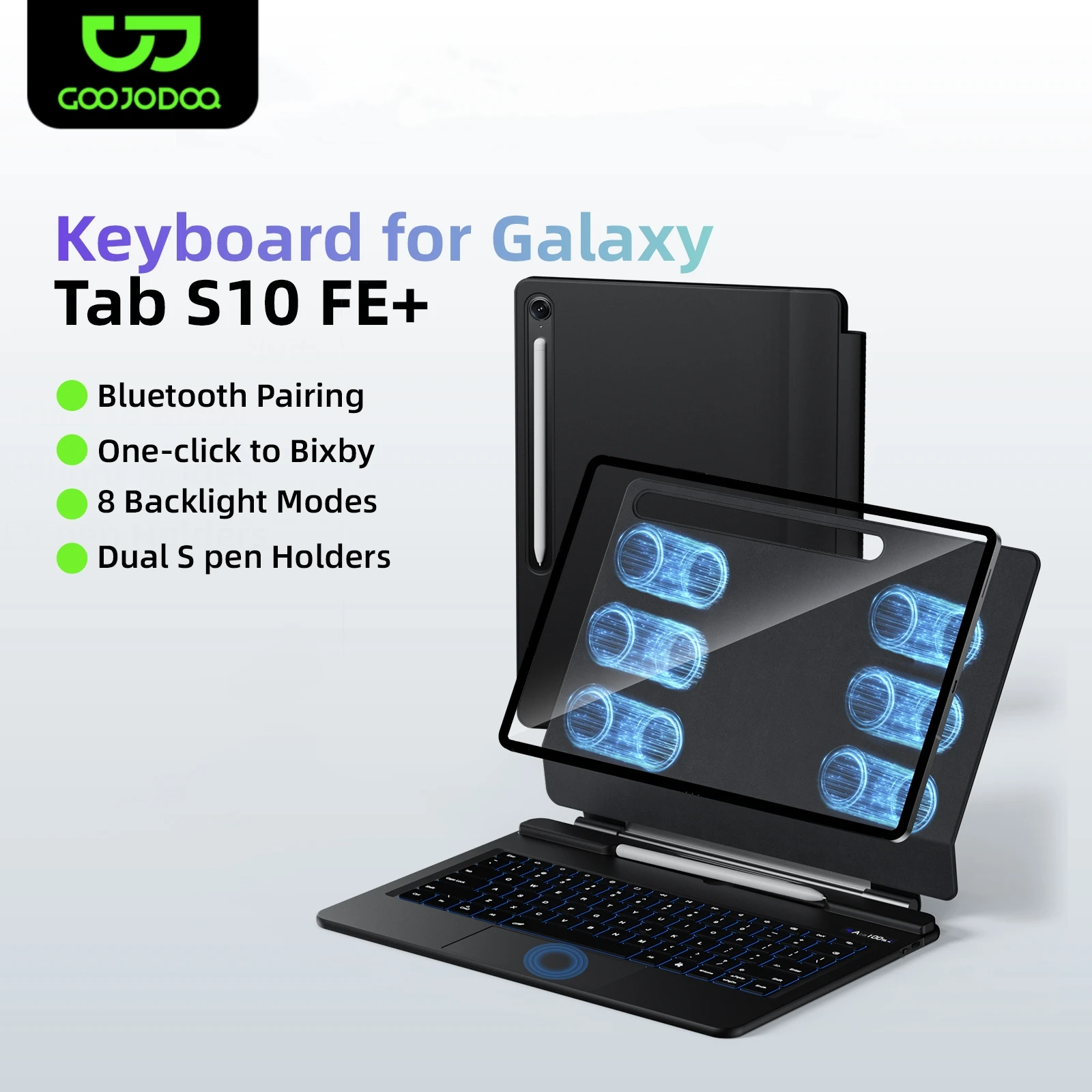 Magic Keyboard For Samsung Galaxy Tab S10 FE PLUS 13.1 inch floating Adjustable angle One-click Access to Bixby with pen holder