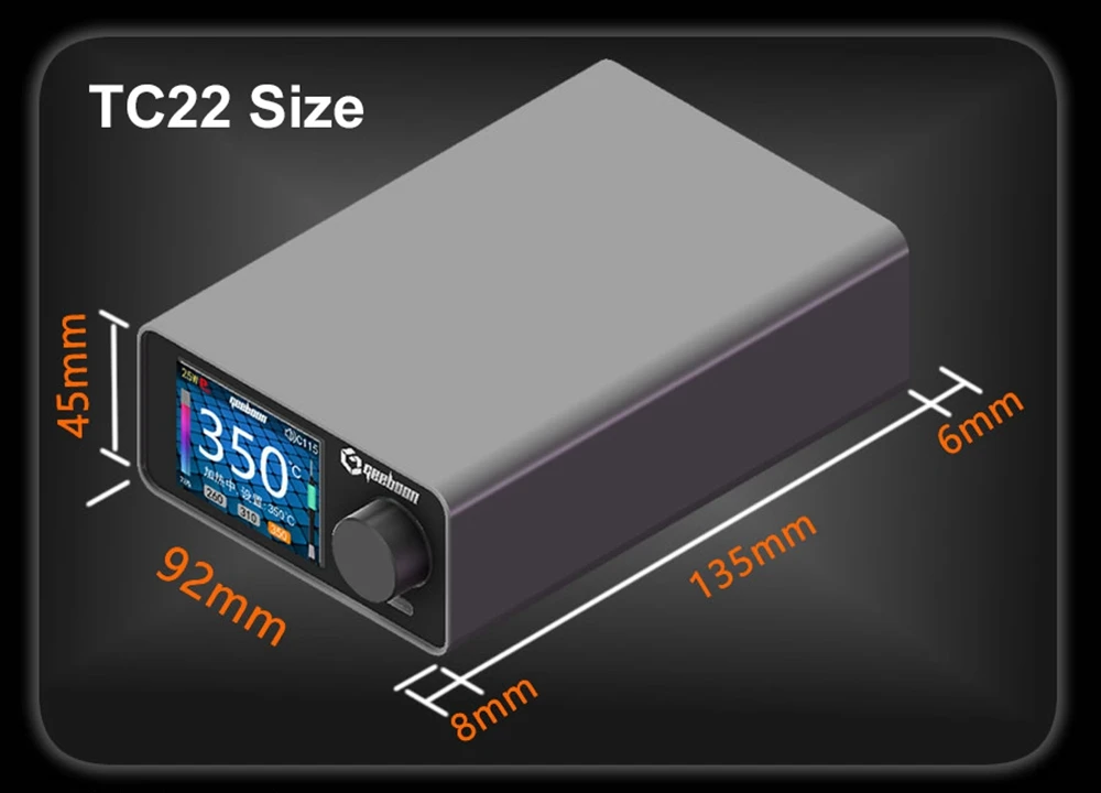 GEEBOON TC22 240W Soldering Station Kit with SDC02 Soldering Iron Stand + T245/T210 Handle + C245/C210 Soldering Iron Tip New