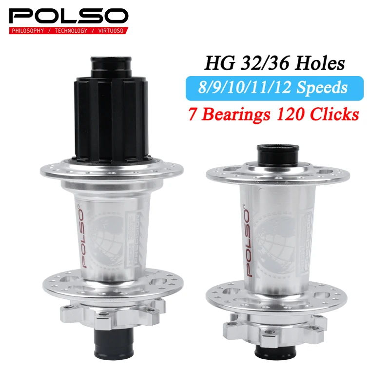 POLSO MH011 MTB Bike 32H 36H Mountain Hub 100x15mm 142x12mm Disc Brake 8 9 10 11 12 Speeds Bicycle Hubs