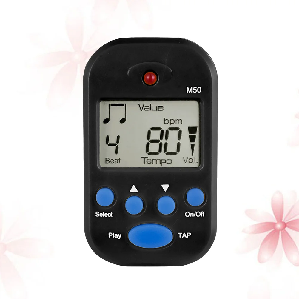 

Electronic Metronome Digital Beat Mini Accurate Clip-On For Piano Guitar Violin Drum Tap Function Lcd Display Black