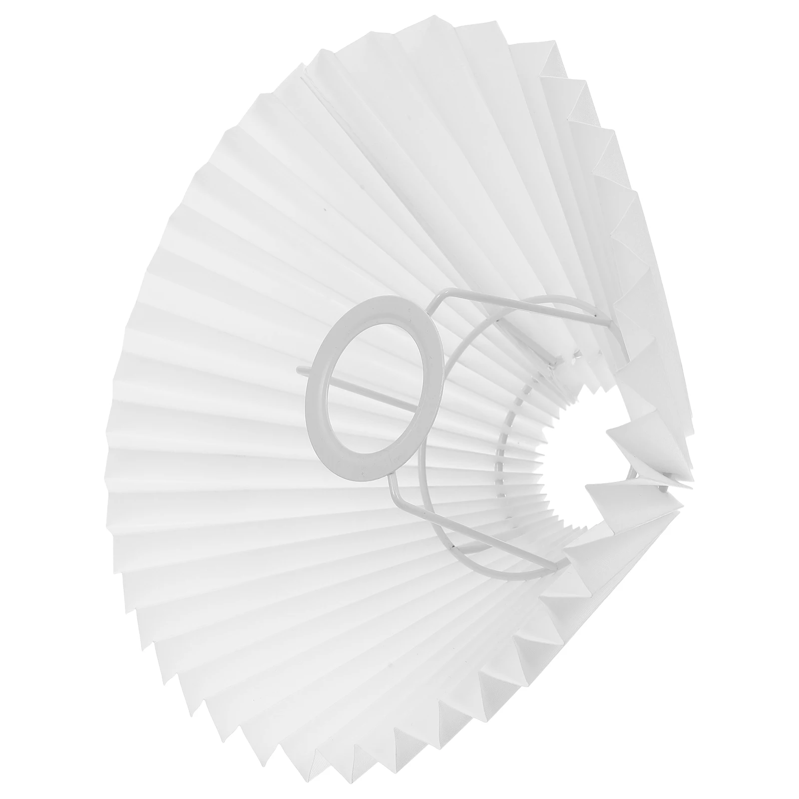 

Fabric Lampshade Scallops Pleated Lamp Shades for Table Lamps Replacement Vintage Bedroom Living Room Study Durable PVC Lamp