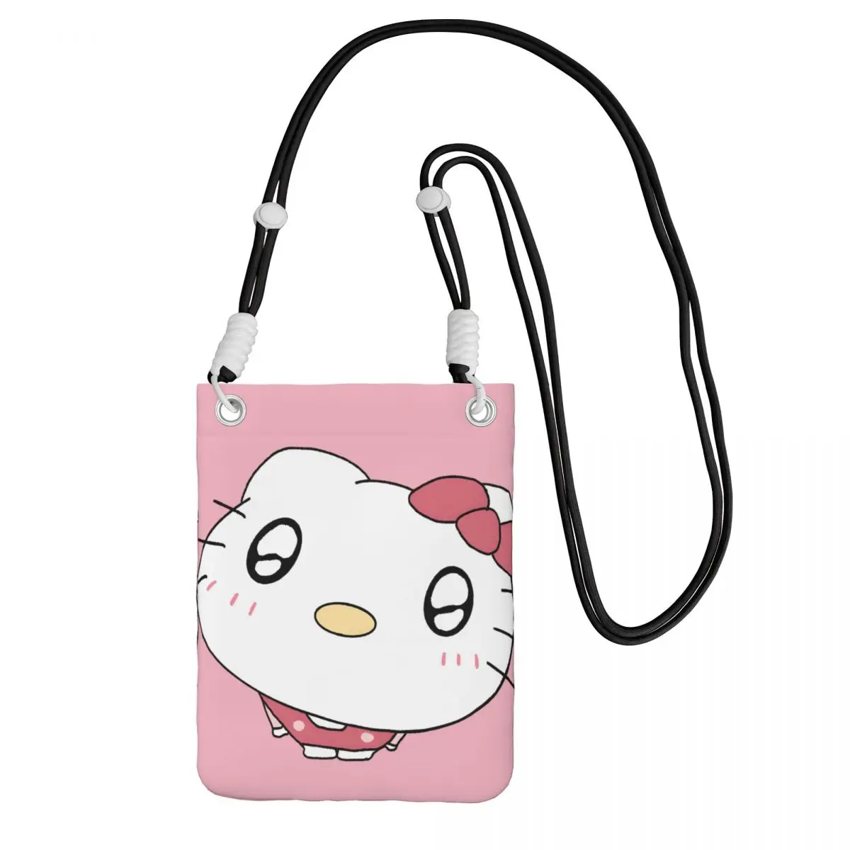 

Сумка для мобильного телефона «Hello Kitty» на заказ, диагональная женская и мужская сумка через плечо с милым котом, регулируемая длина для путешествий