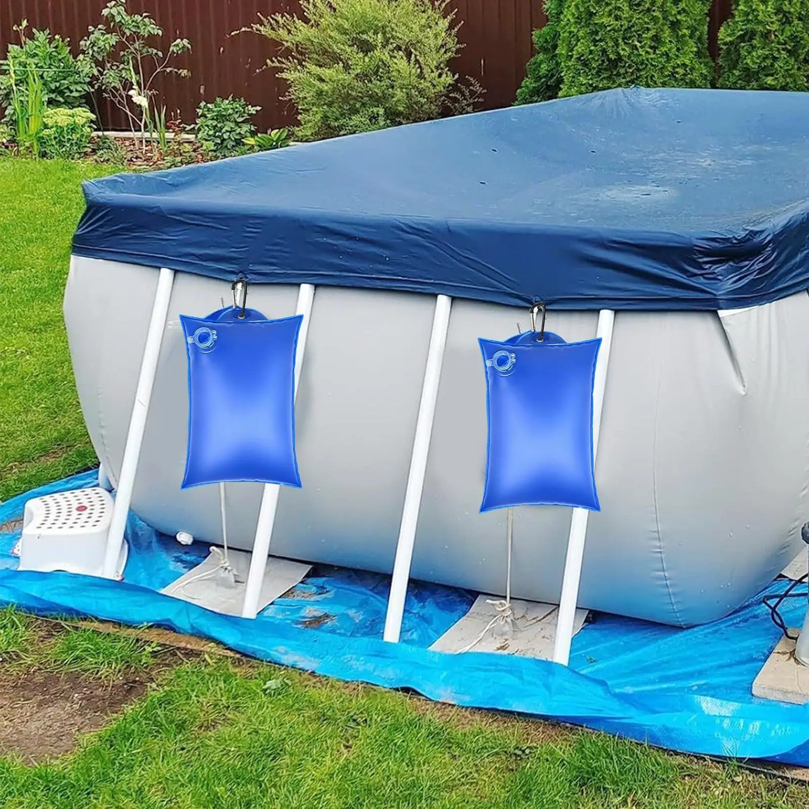 

Pool Cover Weights Heavy Duty Safety Products With Hooks 10 Pieces Anti-freezing Hot Tub Weight Bags For Hot Tub Storm Daily