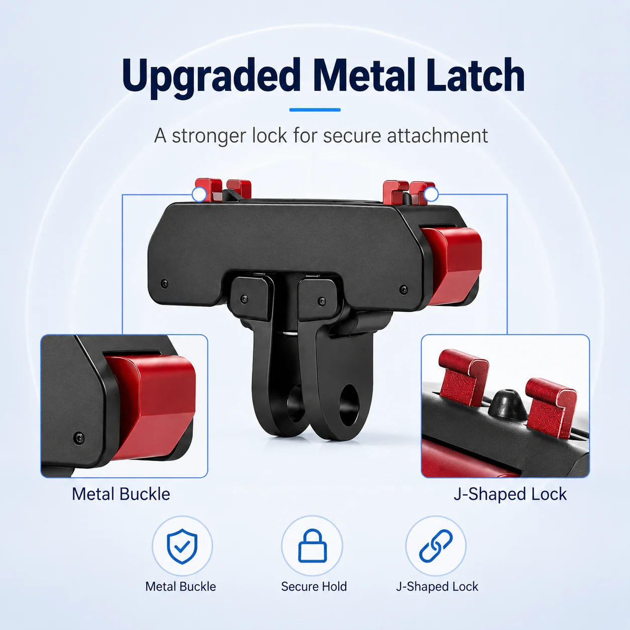 Magnetische Schnellwechselhalterung für Insta360 X6, Dual-Interface-Halterungsadapter mit 1/4-Zoll-Gewinde, Metallverschluss, rutschfester Pad-Basis – Detail 5