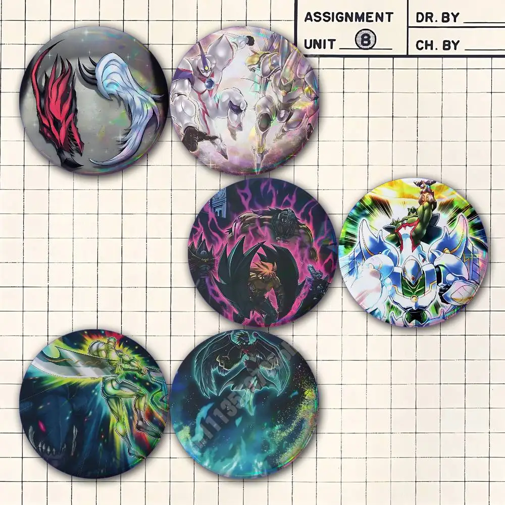 HERO Series Yu-Gi-Oh Game Button Badge 2PC Sets for Bags & Clothes & Accessories Metal Pin Stylish Decoration