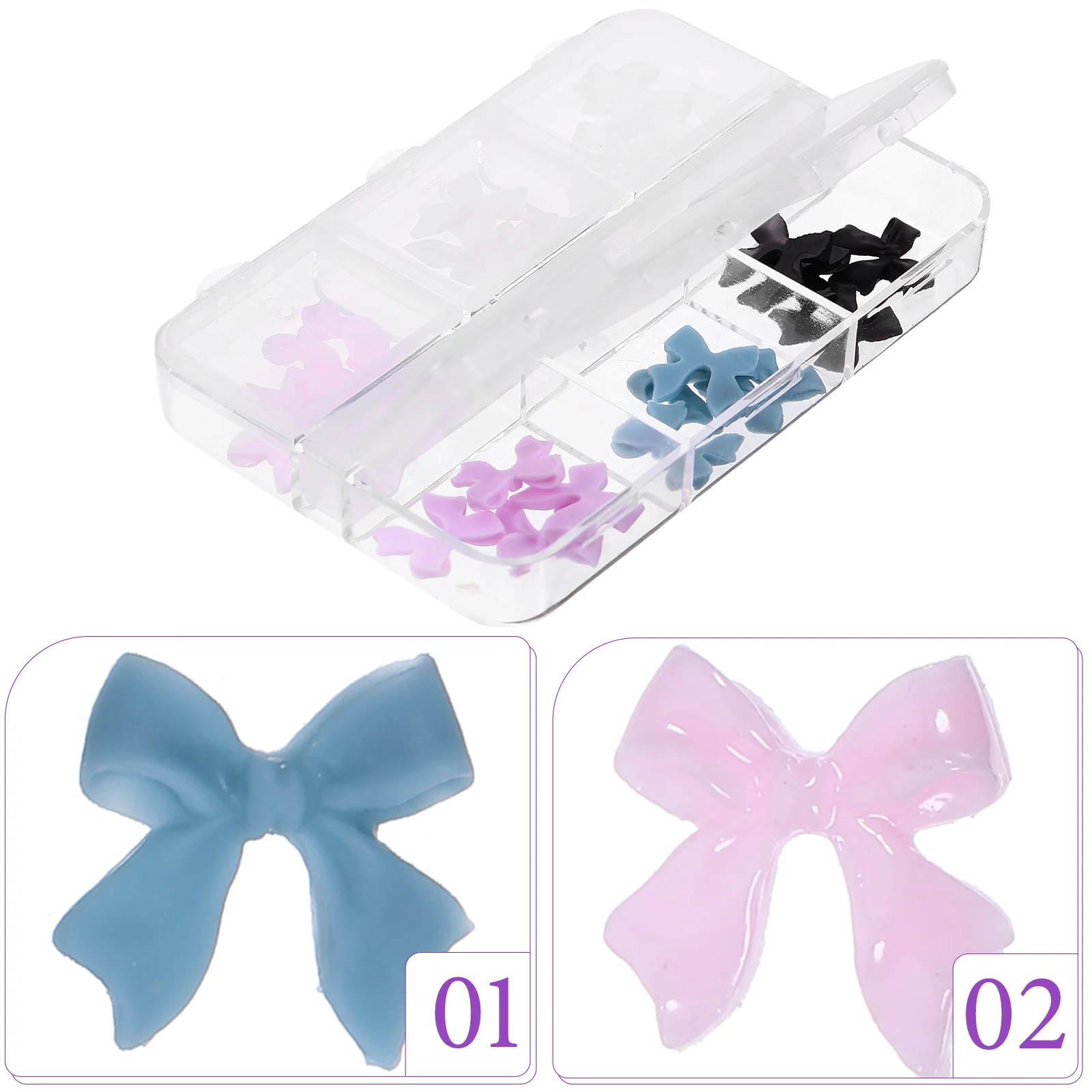 

30pcs Butterfly Knot Nail Art Decorations Small Gems For Women Diy Manicure Charms Party Wedding Christmas Nail Supplies