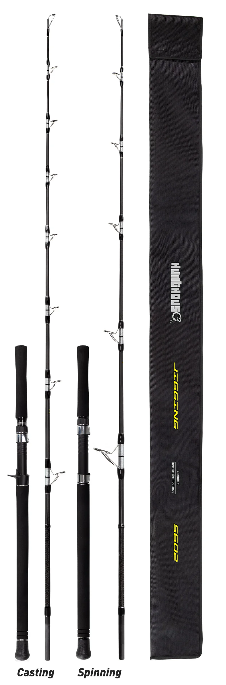 Hunthouse Jig Spinning Casting Fast Jigging Angelrute 1,8 m Ködergewicht 100-300 g 150-400 g Fuji 5+1 Salzwasserfischzubehör – Detail 10