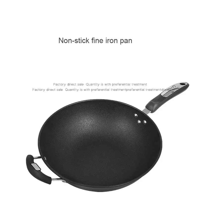 

Frying Wok Non-stick Pan Shovel Resistant Back Wok 30/32/34CM Household Wok No Oil Smoke Pot Non-stick Pot Iron Pot