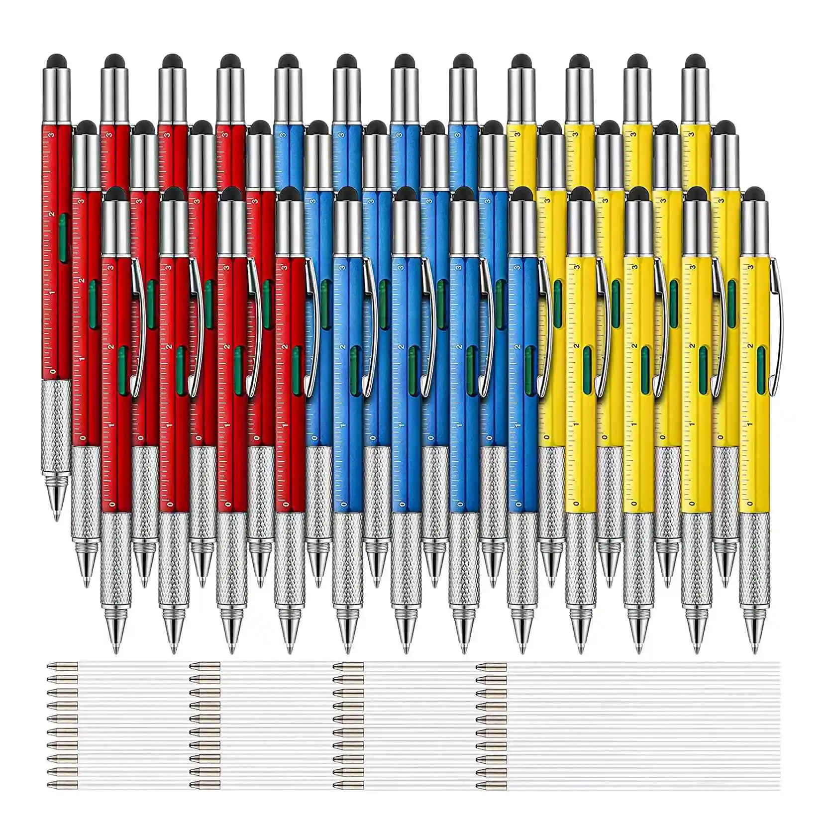 

Многофункциональные шариковые ручки 6 в 1, 36 шт., 3 цвета, Подарочный инструмент, ручка, персонализированная ручка, инструмент, гаджет, ручка, подарок для мужчин
