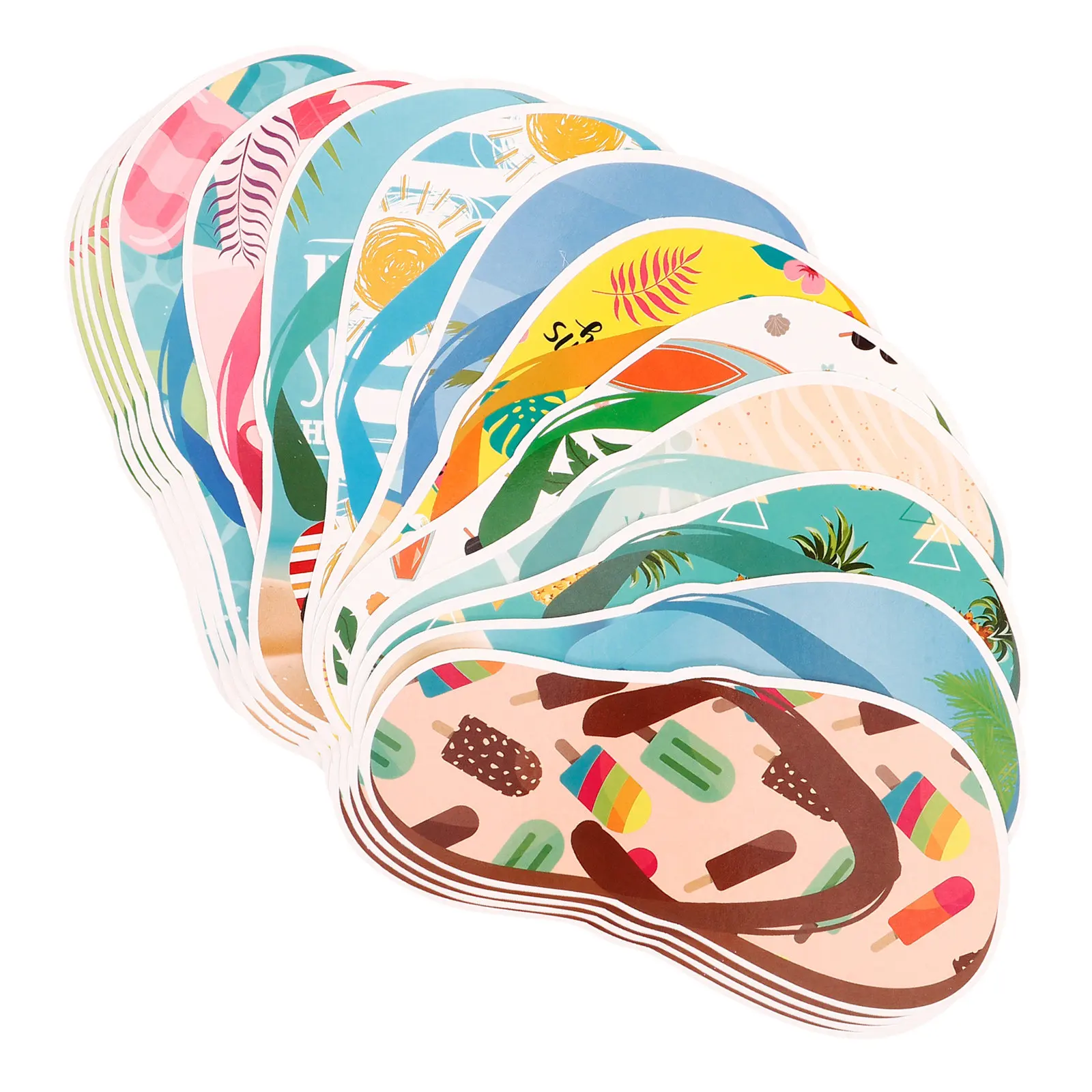 

Набор наклеек в гавайском пляжном стиле для летних вечеринок, самоклеящиеся стикеры для тапочек, для скрапбукинга, ноутбуков, водных бутылок