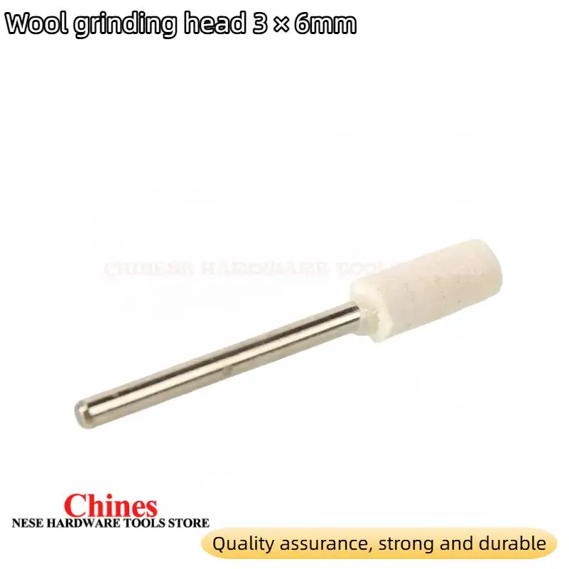 Roda Poles Wol Felt OD 6mm untuk Mesin Bor Dremel, Alat Putar, Shank 3mm