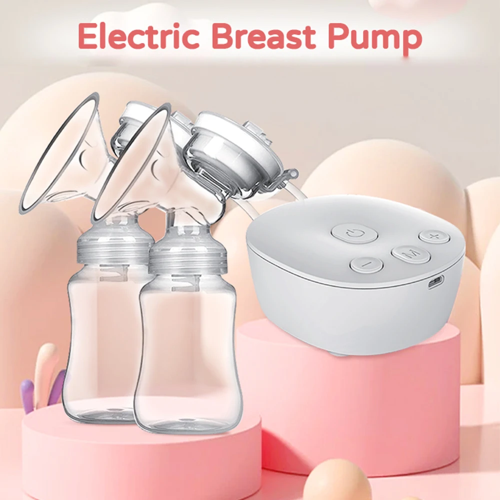 

Double Electric Breast Pump Hands Free Breast Pump for Breastfeeding 2 Modes & 9 Adjustable Levels Low Noise Anti-Backflow USB
