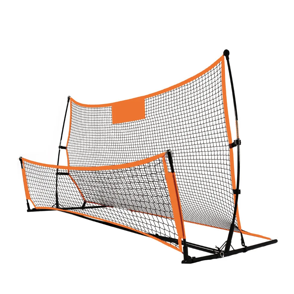 Rebote Entrenador de porterías de fútbol portátil Rebote 2 en 1 redes portátiles de portería de fútbol