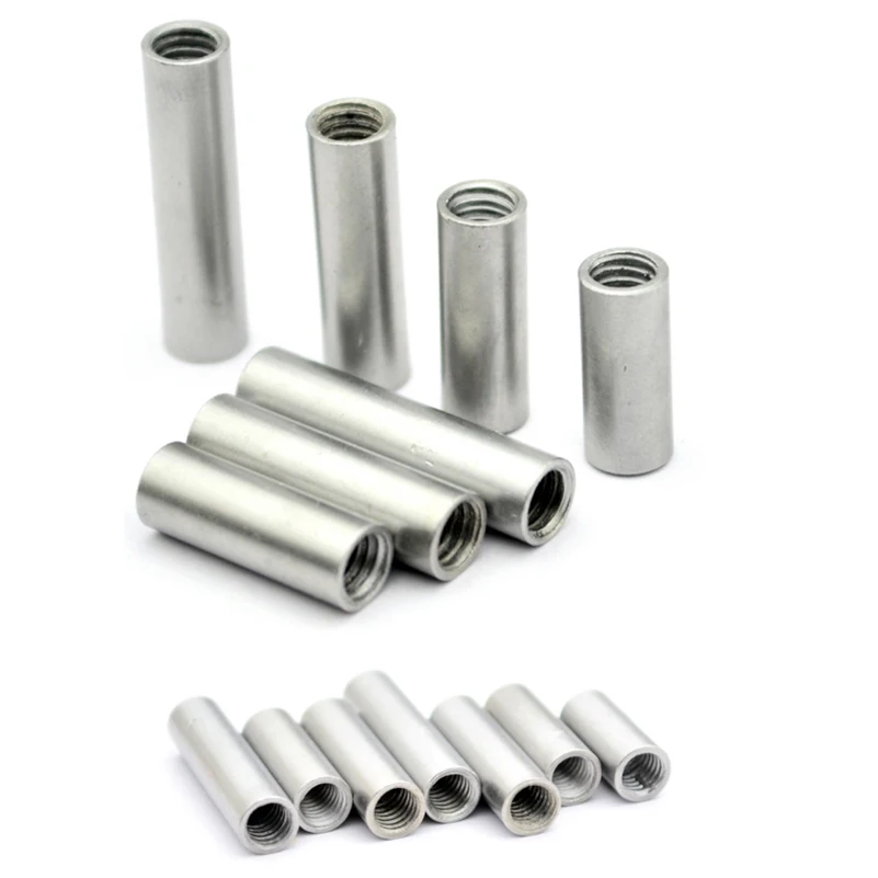 7 Size Stainless Steel 4MM 5MM 6MM Diameter M3 Thread Cylindrical Threaded Hollow Screw Cylinder Connecting Rod Through-wire Nut