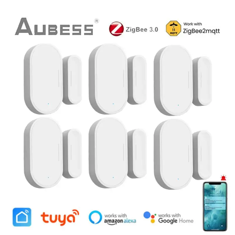 Tuya Zigbee 3.0 Smart Deur Raam Sensor Zigbee2MQTT Detectoren Beveiliging Smart Life APP Controle Via Alexa Google Home