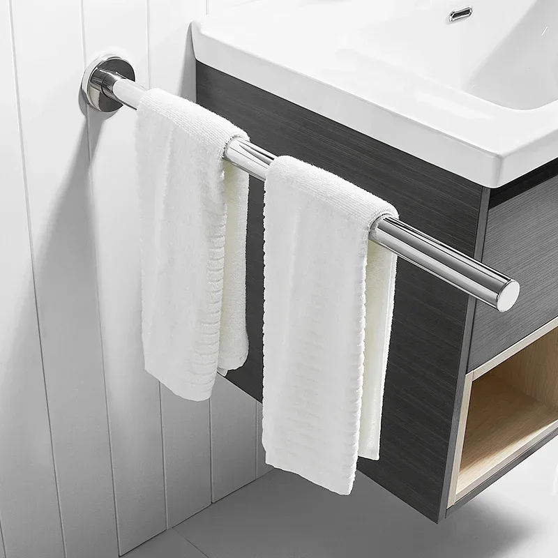 

Punch Free Towel Light Luxury Single Rod Bathroom Hanging Towel Rod Bath Towel Bathroom Storage Rack Wall Hanging