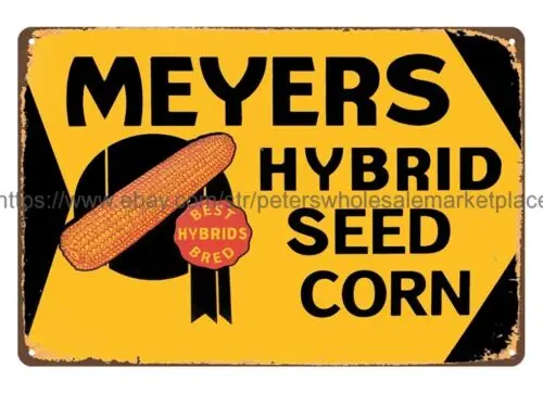 collectible metal wall art Meyers Hybrid Seed Corn Ranch Farm metal tin sign tin sign