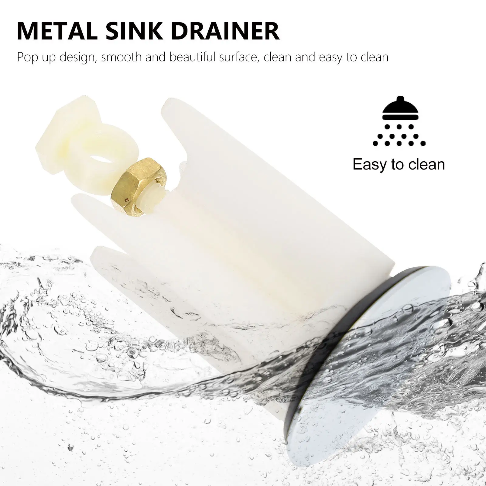 

1Pcs Universal Sink Drain Stopper 4Cm Basin Plug Pop-Up Rustproof Metal Drain Plug Bathroom Kitchen Sink Filter Cover