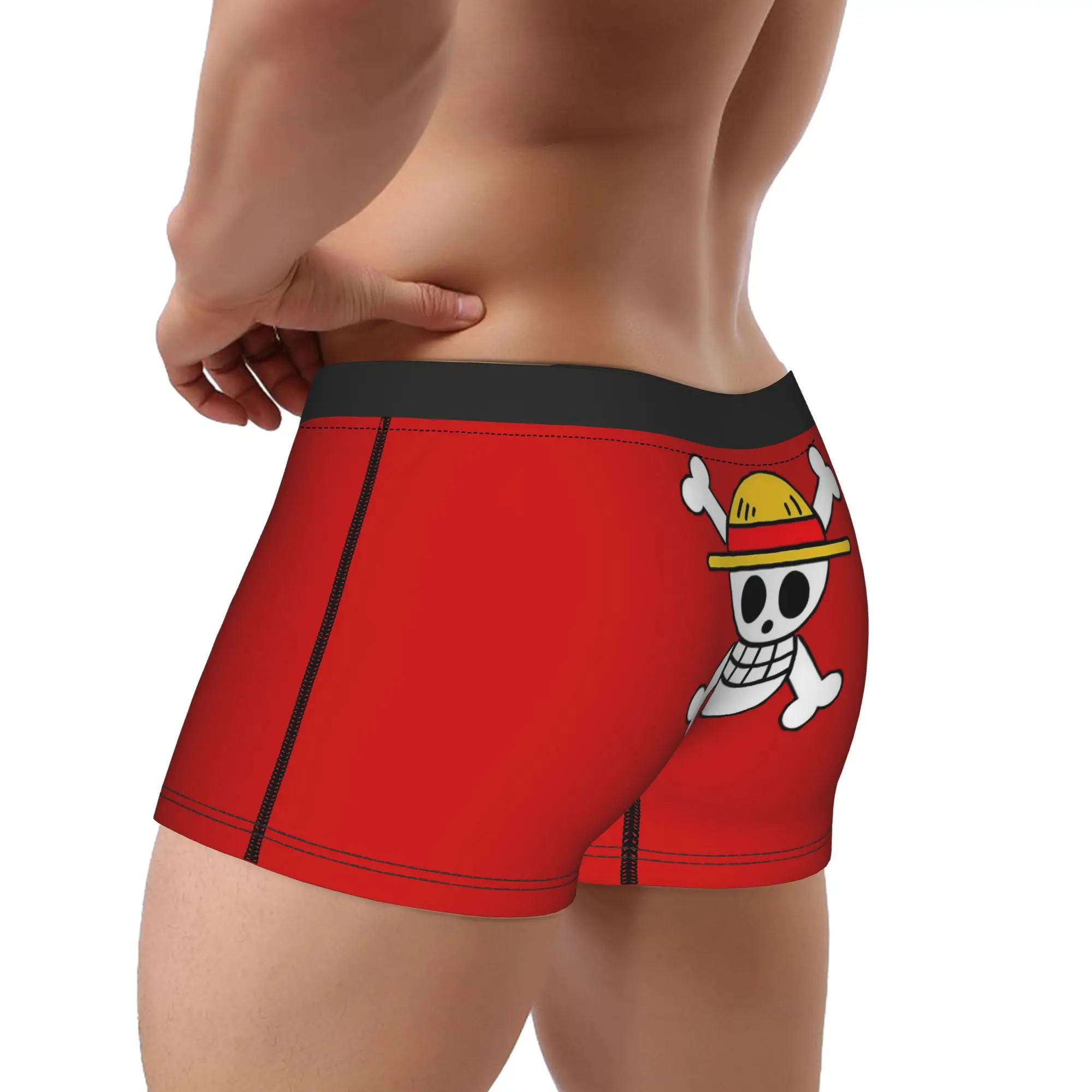 Men One piece Skull Pirate Flag Underwear  Sexy Boxer Briefs Shorts Panties Male Soft Underpants M-XXL