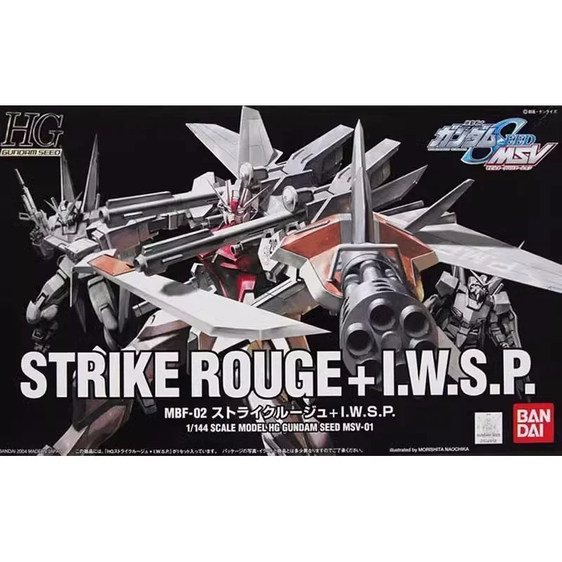 BANDAI Anime HG 1/144 MBF-02 Strike Rouge IWSP Gundam Assembly Plastic Model Kit Action Toys Figures Gift