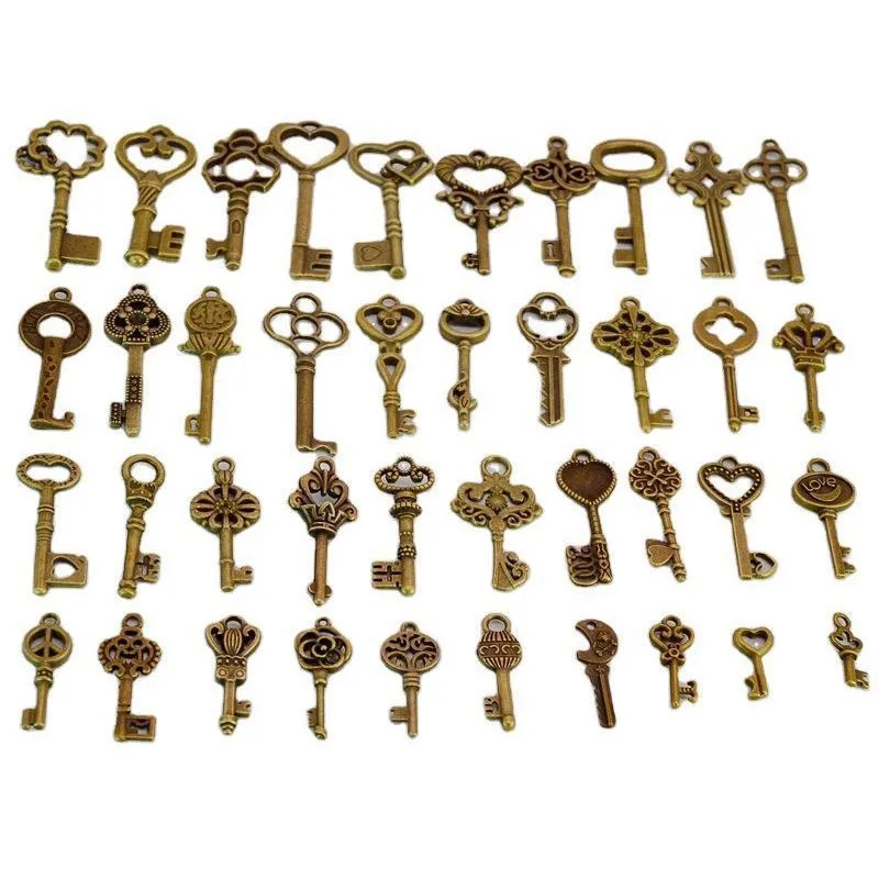 80Pcs Mix Styles Vintage Key Bottle Opener Pendant Multipurpose Diy Decoration Wedding Party Souvenir Gift