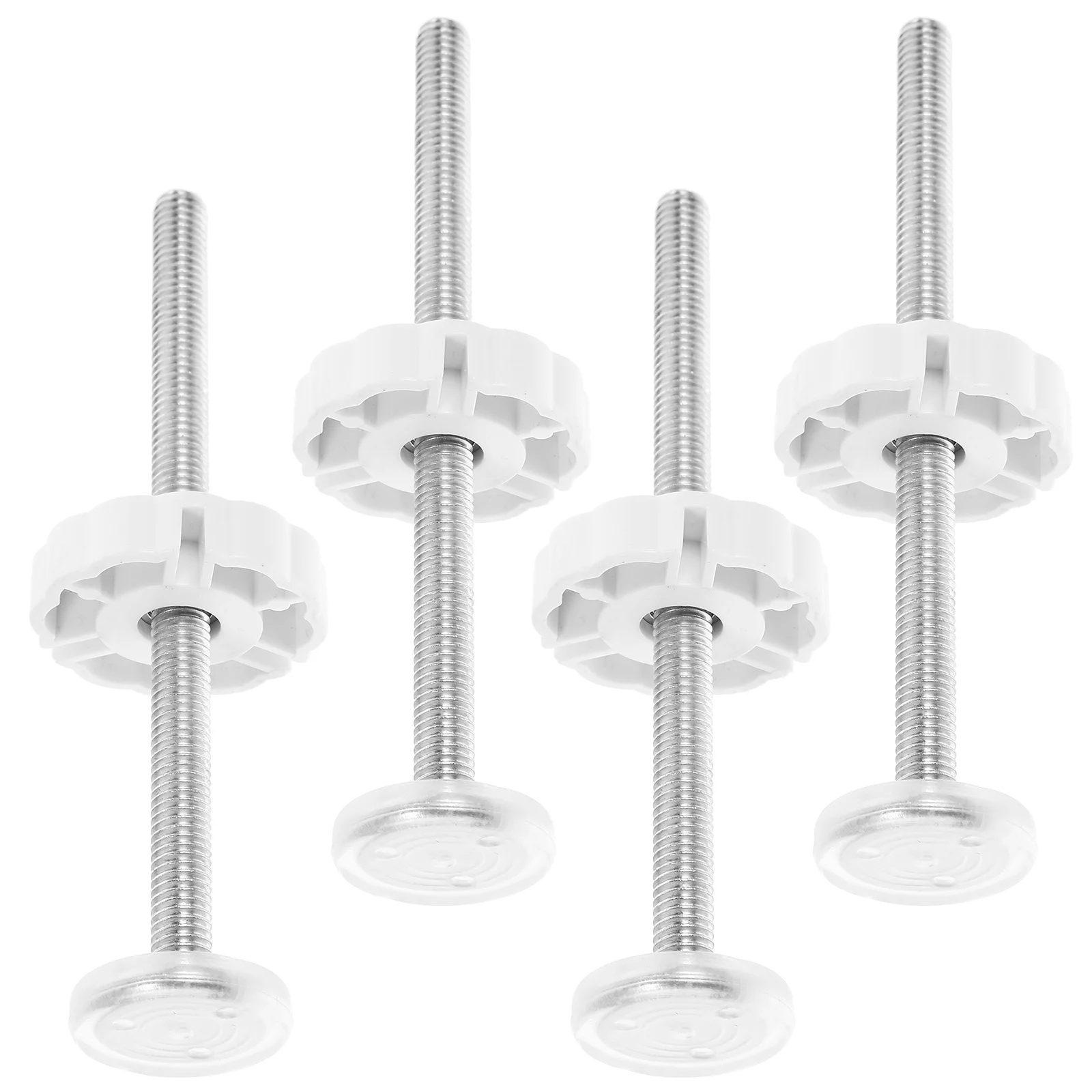 4 Pcs Baby Gate Hardware Wall Mount Bolt Replacement Round Threaded Spindle Abs Mounting Kit