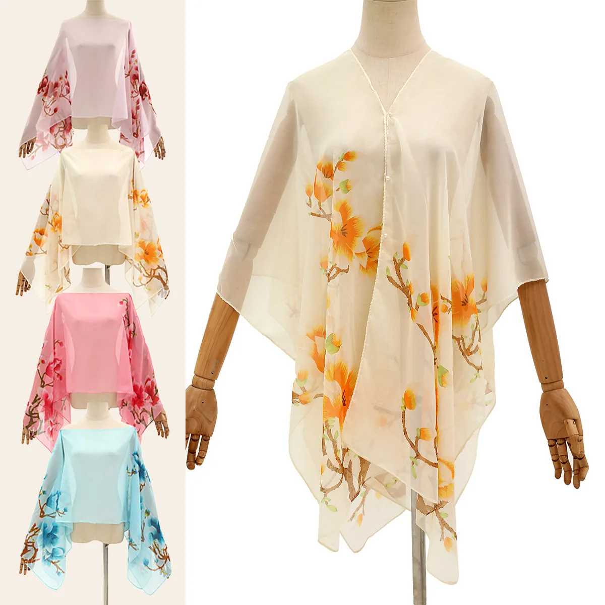 150*96cm Fashion Printed Chiffon Scarf for Women Gold Lightweight Shawl Woman Sunscreen Shawls Scarf Vintage Thin Scarves Hijabs